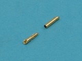 Konektor 2 mm zlacený krátký 