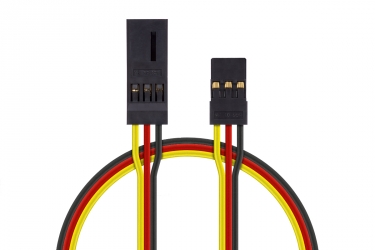 4606 S prodlužovací kabel 900mm JR plochý silný, zlacené kontakty (PVC)