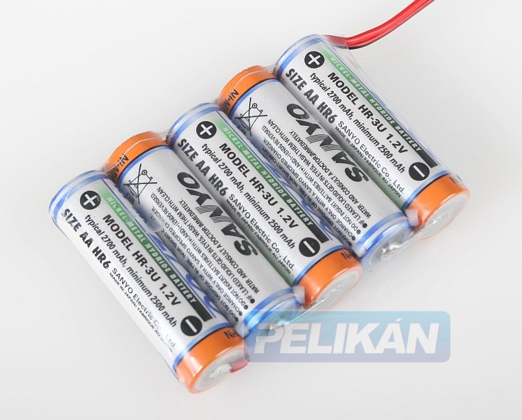 Prijímačová bat.6.0V 2700AA Sanyo RX 5čl. (plochý)